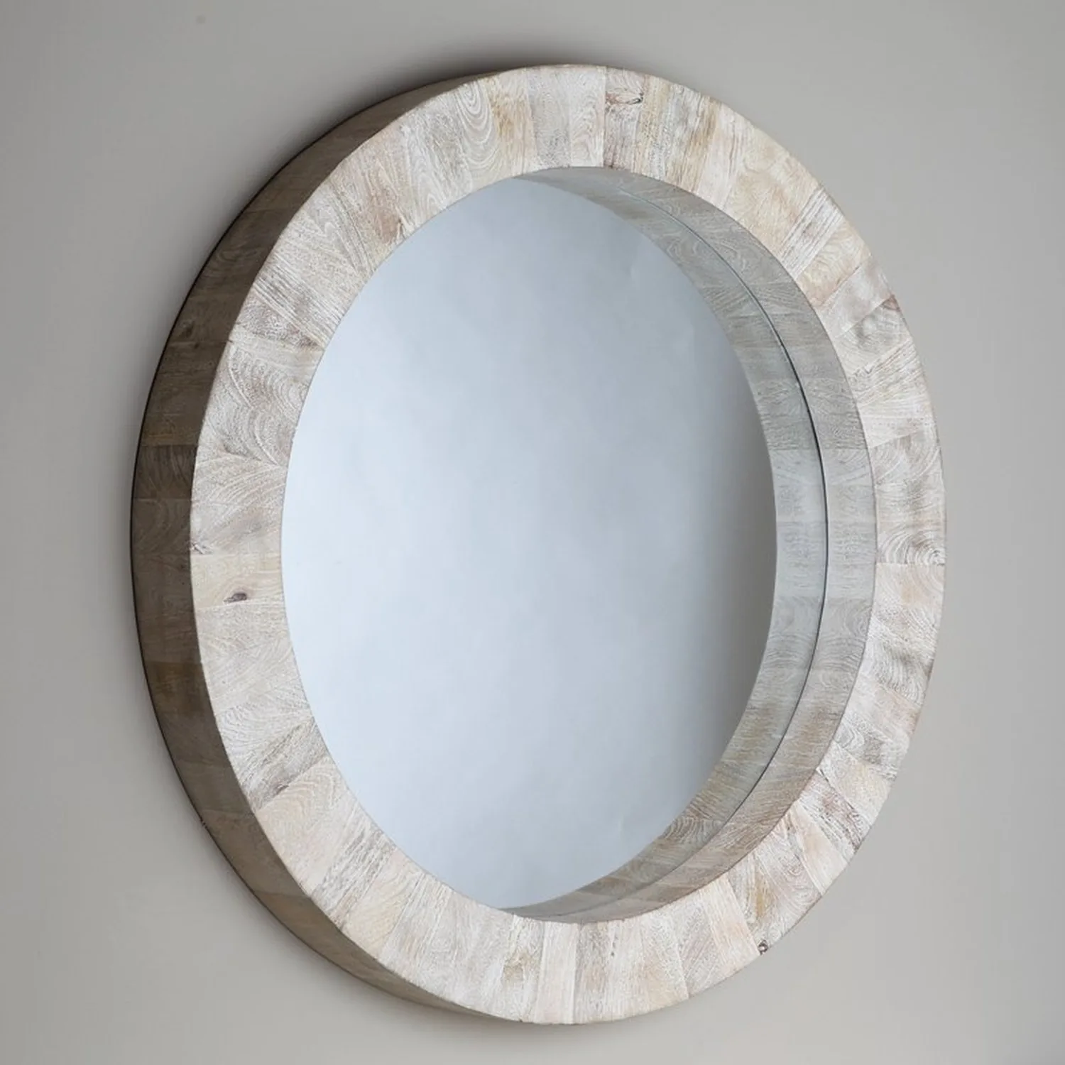 Driftwood Round Mirror view 2